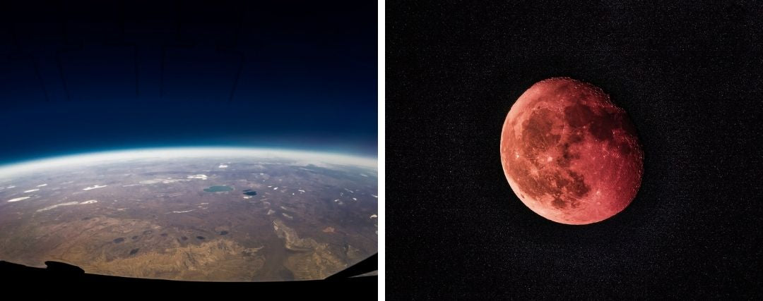Atmosphère Terrestre & Lune Rouge