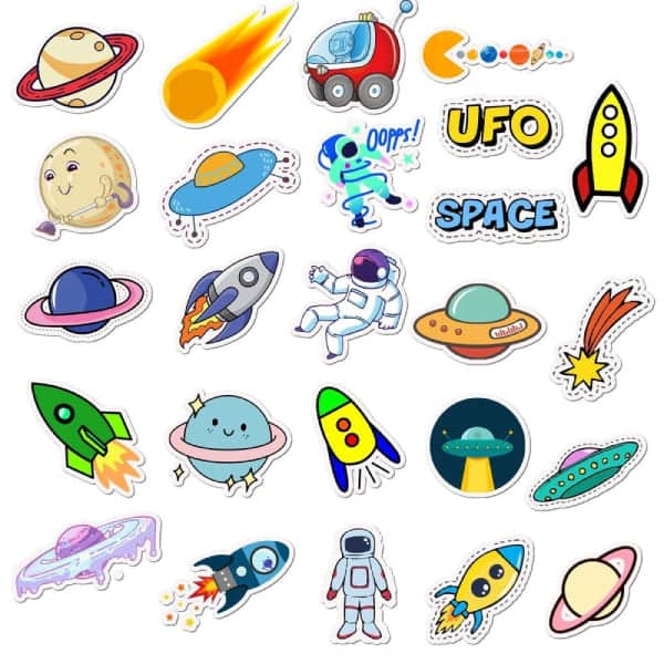 Pack Autocollants Espace (50) - Le Petit Astronaute