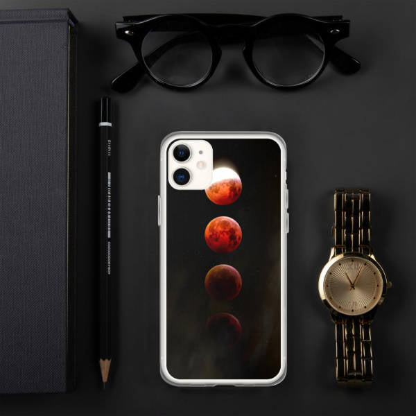 Coque iPhone 11 pro Phases Lune rouge