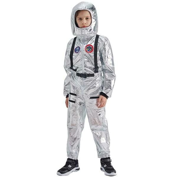 Déguisement Astronaute Enfant 3 Pièces – Avec Casque Et Gants – Tailles 100 à 150 Cm – 100% Polyester