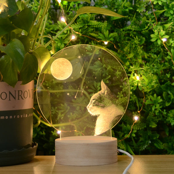 lampe lune chat