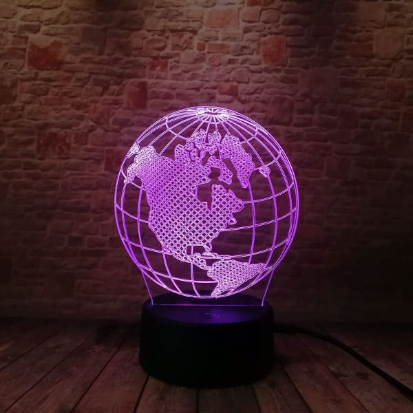 lampe globe terrestre design