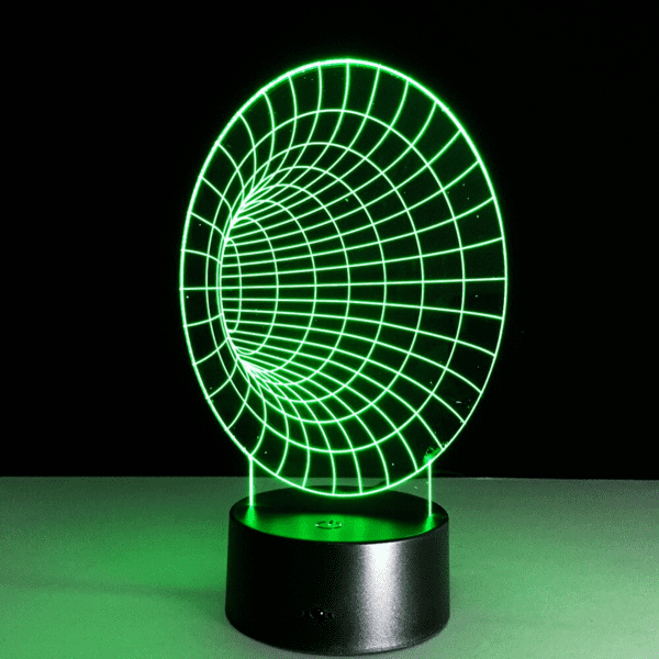 lampe trou de verre vert
