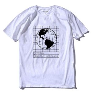 t shirt globe terrestre blanc