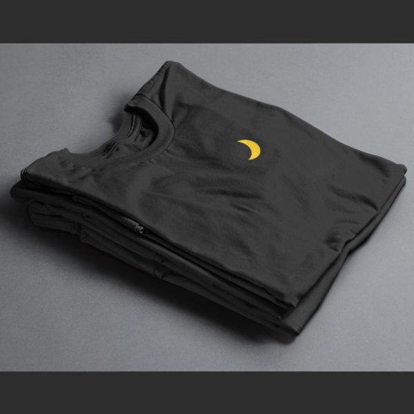 T Shirt Brodé Lune noir